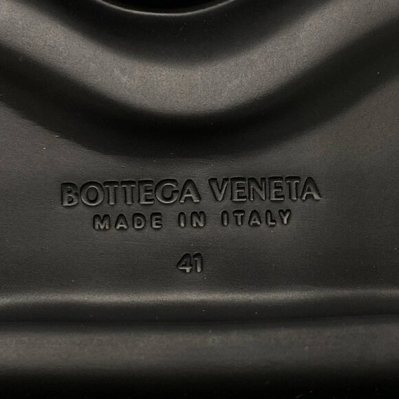 BOTTEGA VENETA - Black Chemical Fiber Leather Rubber Men's Sandals 607-080425 - Picture 11 of 12